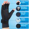 2 Pairs Copper Arthritis Compression Gloves Women Men for Carpal Tunnel, RSI, Joint Pain, Swelling, Tendonitis Relief, Fingerless Arthritis Gloves for Computer Typing, Work, Sleeping (SMALL/MEDIUM) view 3