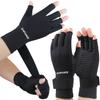 2 Pairs Copper Arthritis Compression Gloves Women Men for Carpal Tunnel, RSI, Joint Pain, Swelling, Tendonitis Relief, Fingerless Arthritis Gloves for Computer Typing, Work, Sleeping (LARGE/X-LARGE) view 1