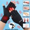 2 Pairs Copper Arthritis Compression Gloves Women Men for Carpal Tunnel, RSI, Joint Pain, Swelling, Tendonitis Relief, Fingerless Arthritis Gloves for Computer Typing, Work, Sleeping (LARGE/X-LARGE) view 2