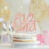 1/2 Way to One Cake Topper, Half Way to One, 1/2 Birthday Cake Topper, Baby Boys Girls 6 Months Birthday Party Decorations Supplies Rose Gold Glitter view 3