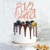 1/2 Way to One Cake Topper, Half Way to One, 1/2 Birthday Cake Topper, Baby Boys Girls 6 Months Birthday Party Decorations Supplies Rose Gold Glitter view 4