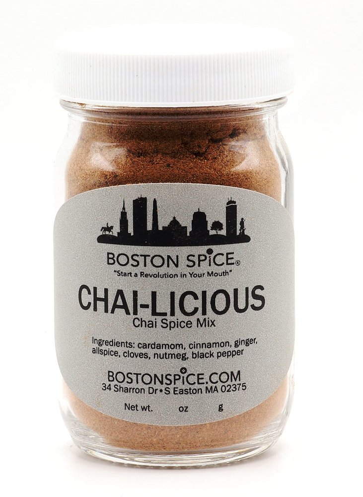 Boston Spice Chai-Licious Indian Make Chai Tea And Baking Seasoning Blend Add to rotein Shakes Cookies Cupcakes Brownies Bread Cakes Pies Fudge Muffins Coffee Pancakes 1/2 Cup wt. 2oz/58g
