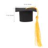 10pcs Graduation Cap Cake Toppers Trencher Cap Souvenir Ornaments Graduation Party Decorations view 2