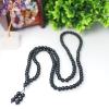 RICHRAIN 108 Meditation Beads Agate Crystal Healing Necklace Jewellery for Women (Black 6mm) view 4