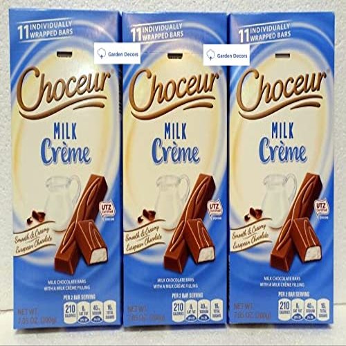 Choceur Milk Crme Smooth Creamy European Chocolate 7.05oz 200g (Three Bars)