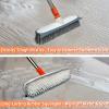 XUCAI Scrub Brush for Floor Cleaning,12" Wide Brush Head with Rubber Squeegee & Stiff Bristles,Heavy Duty Tile Brush with Long Handle for Bathroom,Walk in Shower, Carpet, Wall,Boat Deck view 2