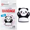 BioSwiss Bandages, Panda Shaped Self Adhesive Bandage Set, Latex Free, Sterile Wound Care, 24 Count view 1