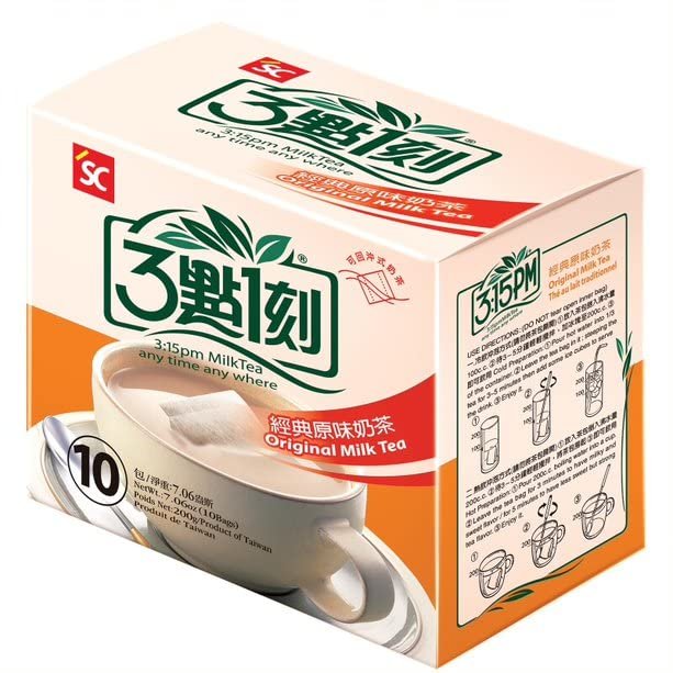 3:15pm Milk Tea - Classic Series - Authentic Bubble Tea (10 teabags) (Traditional Milk Tea, 10)