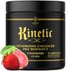 Ambrosia Kinetic - Organic Pre Workout Powder | Mushroom-Enhanced Natural Pre Workout | Nootropic Superfood Powder for Clean Energy, Focus, Recovery | 24 Servings | Strawberry Guava view 1