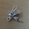 A-Store Sterling Silver 3D 11x16mm Toothpaste Brush Dentist Dental Charm Jewelry Making For You view 3