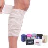 AIZXC Elastic Breathable Calf Shin Wraps Straps Bandage Compression Brace Sleeve Thigh Leg Support for Men Women Running, Cross Training, Squatting, Fitness & Weightlifting, 1 Pair (Beige) view 1