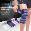 AIZXC Elastic Breathable Knee Wraps Bandage Compression Sleeve Brace Pain Relief Straps Support for Men Women Cross Training WODs,Gym Workout,Fitness & Powerlifting, 1 Pair (Beige) view 2