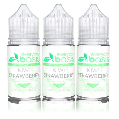 Everyday Basis Water Flavoring Liven Up Your Water Great Taste Great Flavors Keto Friendly, 0 Calories No Dyes or Food Coloring (Kiwi Strawberry) (Pack of 3)