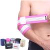 AIZXC Elastic Breathable Arm Elbow Wraps Straps Bandage Compression Brace Sleeve Support for Men Women Tennis, Golf, Badminton, Training, Bowling, Fitness & Weightlifting, 1 Pair (White/Pink) view 1