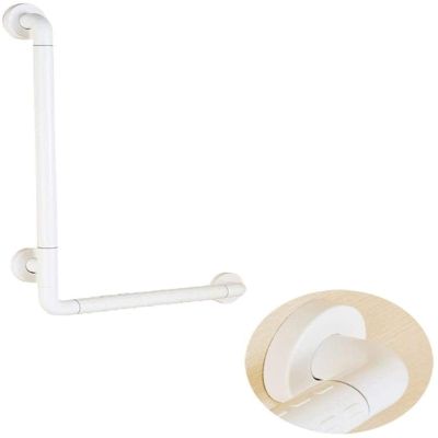 HongLianRiven Bath Handle Towel Rail L-Shaped Bathroom Grab Bar, Shower Support Rail, Safety Armrest, Elderly Disabled Bathtub Anti-Skid Railing, Toilet Handle, Towel Rack (Color : White)