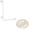 HongLianRiven Bath Handle Towel Rail L-Shaped Bathroom Grab Bar, Shower Support Rail, Safety Armrest, Elderly Disabled Bathtub Anti-Skid Railing, Toilet Handle, Towel Rack (Color : White) view 1