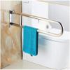 Bath Handle Towel Rail Folding Polishing Bathroom Grab Bar, Toilet Handicap Safety Support Rails Handrail Elderly Disabled Shower Anti-Skid Handle Towel (Color : Matte, Size : 80cm) view 3