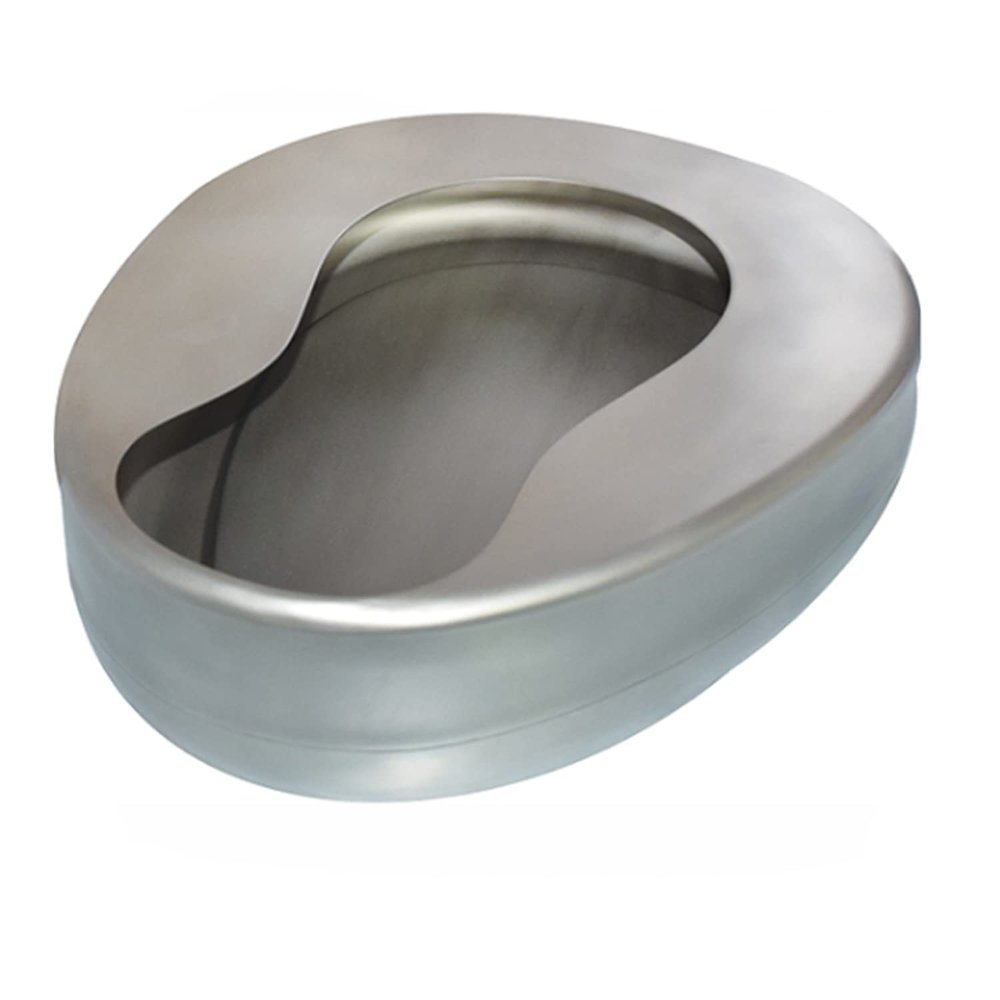 WellnessD'Light - Bed Pans for Elderly Men & Women Stainless Steel Bedpans for Hospital and Home Use