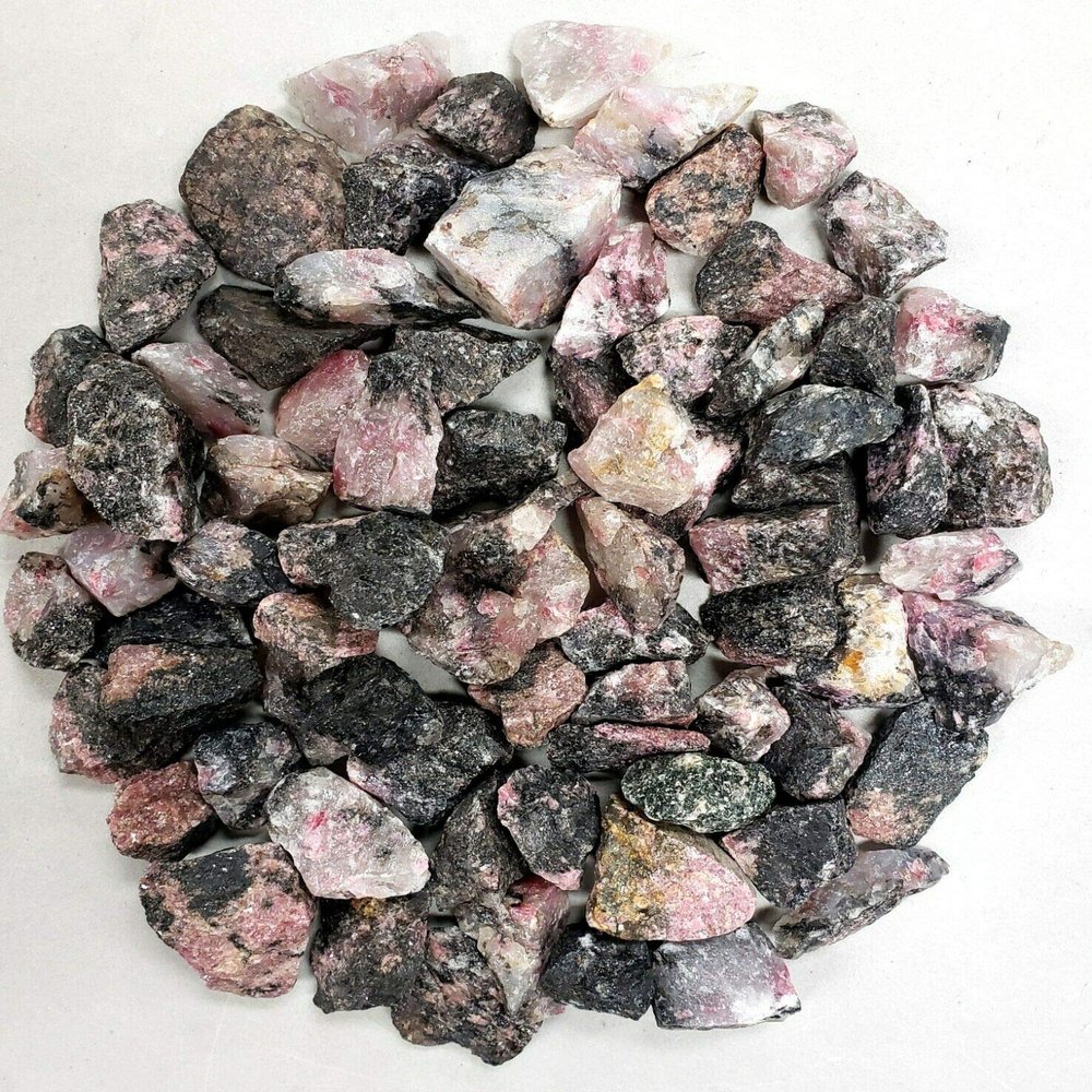 1 LB Rhodonite Stones Bulk Raw Rhodonite Crystals Healing Crystals Wholesale