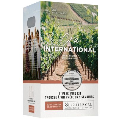 Hobby Homebrew WINE KIT CINT Cru International AUSTRALIAN CABERNET SAUVIGNON makes 6 Gallons from Spagnols RJS Craft Winemaking
