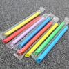 BrightCheer Bright Colors Reusable Jumbo Smoothie Straws, Thick Straws, 100 Pieces Bubble Tea Straws, Wide Straws Bulk, 12mm Diameter view 3