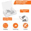 10 Pair Silicone Ear Plugs with Shark Fin Reusable with Plastic Case Soft Washable Individually Wrapped for Noise Reduction Noise Cancelling for Sleeping Snoring Shooting Music Construction Hunting view 2