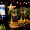 FOCUSLINE 24 Pack 9 Oz Plastic Stemless Gold Rim Champagne Flutes, Heavy Duty, Shatterproof, Disposable & Reusable Crystal Clear Toasting Glasses view 2