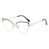 willochra Oversized Cat Eye Blue Light Blocking Glasses for Women Computer Anti Eye Strain 100% UV400 Protection Clear Lens Eyewear (X-Middle, black) view 3