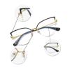 willochra Oversized Cat Eye Blue Light Blocking Glasses for Women Computer Anti Eye Strain 100% UV400 Protection Clear Lens Eyewear (X-Middle, black) view 4
