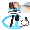 Cervical Traction Device, Inflatable Neck Stretcher Massage Pillow with Adjustable Traction Band and Air Inflation Pump for Neck Pain Relief view 1