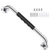24 Inch Anti Slip Shower Grab Bar Handle, Hoopever Stainless Steel Chrome Bathroom Balance Bar, Safety Hand Rail Support, Handicap Elderly Injury Senior Assist Bath Handle, 1.25 Inch Diameter view 1