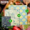 Pack of 3 Food Wraps with Flower Print. Washable Reusable Food Wrap for Sandwiches, Dough Covering. Organic Wraps for Food Reusable view 4