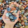 1 LB Tumbled Stones Assorted Mixed Polished Agate Crystals Bulk Crystals Blend (Medium) 1/2 -1.5 inches view 3