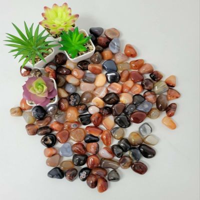 1 LB Tumbled Stones Assorted Mixed Polished Agate Crystals Bulk Crystals Blend (Large) 1.5 - 2.5 inches