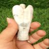 Jet International Authentic Gemstone Rainbow Moonstone Angel | 3 Inch Decorative Crystal Figurine for Home & Gifting view 4