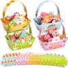 Tinlade 24 Pieces Mini Easter Baskets Easter Treat Box Happy Easter Gift Boxes with Handles School Easter Day Party Favor Bunny Party Decoration view 1
