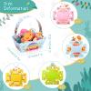 Tinlade 24 Pieces Mini Easter Baskets Easter Treat Box Happy Easter Gift Boxes with Handles School Easter Day Party Favor Bunny Party Decoration view 2