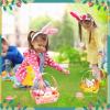 Tinlade 24 Pieces Mini Easter Baskets Easter Treat Box Happy Easter Gift Boxes with Handles School Easter Day Party Favor Bunny Party Decoration view 4