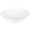 Nicole Fantini 16oz Organic White Gold Rim Bowls For Thanksgiving - Perfect For Weddings & All Occasion : 50 Count view 1