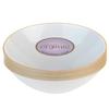 Nicole Fantini 16oz Organic White Gold Rim Bowls For Thanksgiving - Perfect For Weddings & All Occasion : 50 Count view 2
