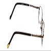Reptile Skink Designer Reading Glasses in Gunmetal ; +0.00 (DEMO LENS) view 4