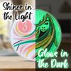 3 Year Sobriety Coin | A Sober Woman Triplate AA Chip | Glow in The Dark Anniversary Token Recovery Gift for Women view 3