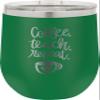 CustomGiftsNow Coffee. Teach. Repeat. - Teacher - Stainless Steel Double-Wall Insulated 12-Ounce Truck Car Travel Coffee Cup Wine Tumbler Mug with Lid view 1