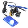 5W LED Headlamp with Filter + 2.5X 420 Binocular Loupes Magnifying Glasses Aluminum Box (Blue) view 3