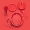 Nicole Fantini Ideal Dining 10 Inches Disposable Red Plastic plates Good to use in Microwave : 300 Count view 4
