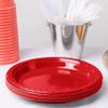 Nicole Fantini Ideal Dining 10 Inches Disposable Red Plastic plates Good to use in Microwave : 400 Count view 3