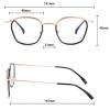COTIA Stylish Reading Glasses Women Round Blue Light Blocking Presbyopic Readers (tea, 3.75) view 4