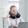 COMFIER Travel Neck Pillow Massager,Memory Foam Neck Pillow,Vibration Neck Massage Pillow with Heat for Pain Relief,Head Support Cervical Pillow for Airplane,Car Office, for Dad view 4