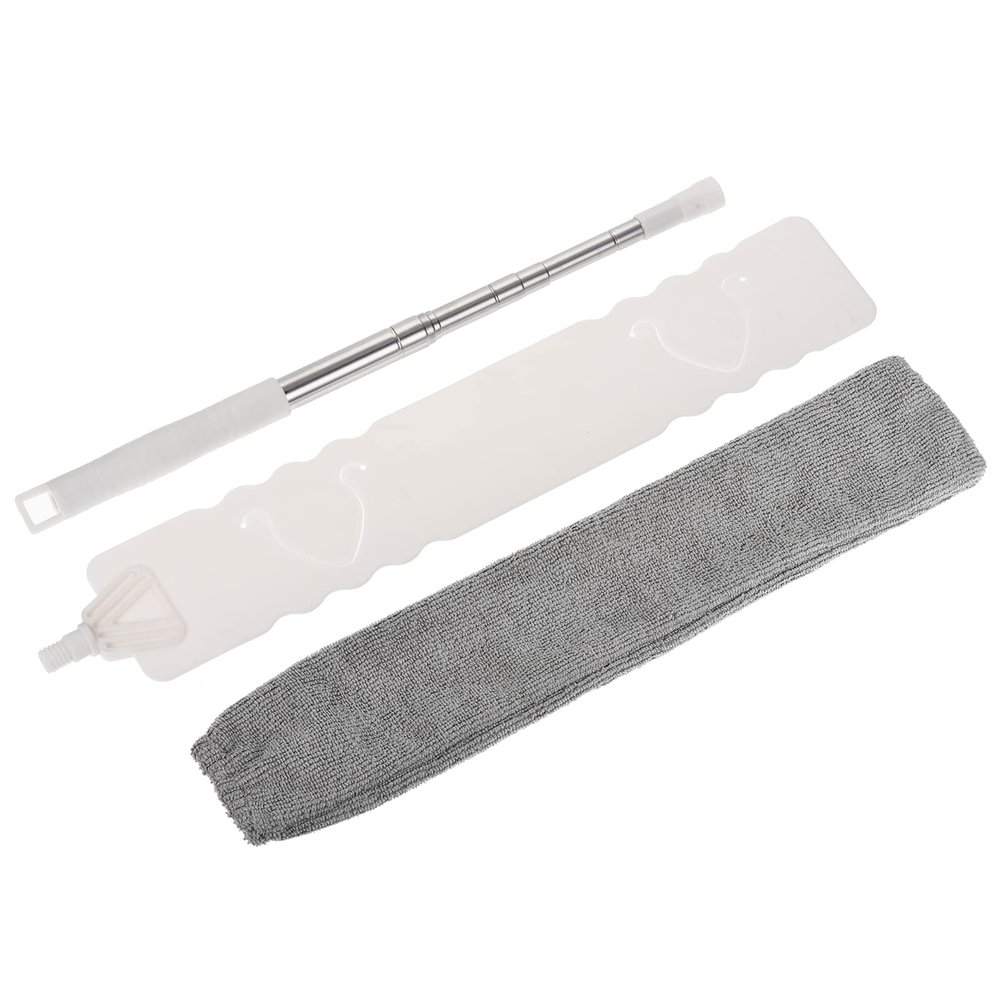 MECCANIXITY Cleaning Duster with Extension Pole 25 to 56 Inch Washable Reusable Bendable Gap Brush for High Ceiling Furniture, White
