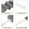 MECCANIXITY Cleaning Duster with Extension Pole 25 to 56 Inch Washable Reusable Bendable Gap Brush for High Ceiling Furniture, White view 4
